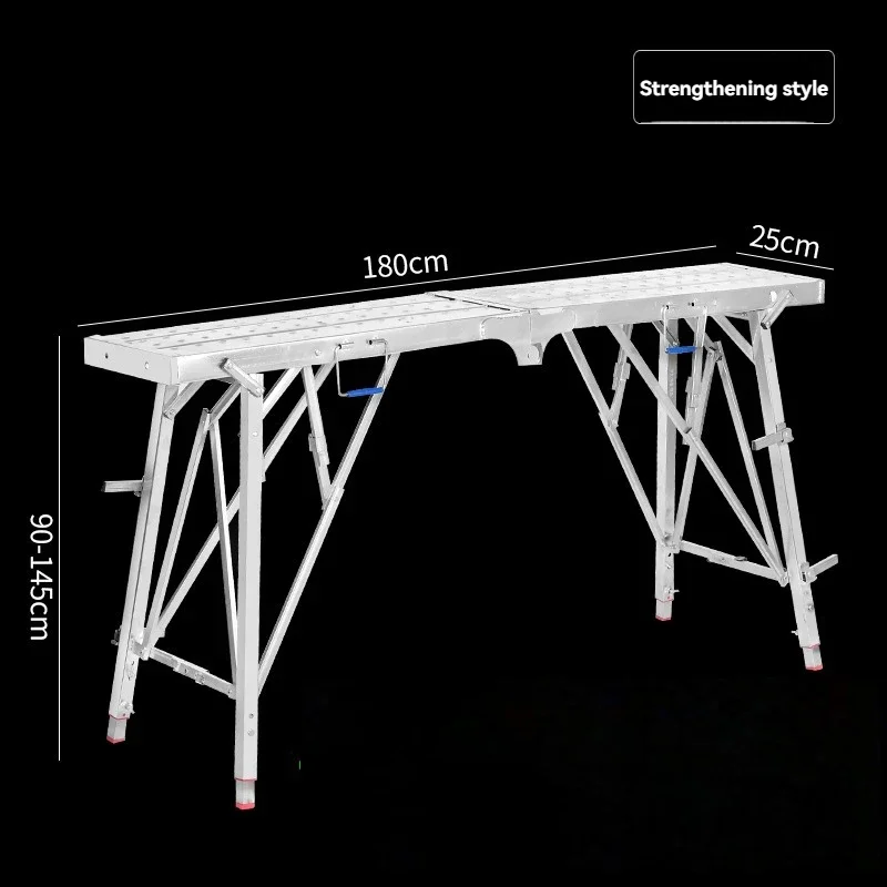 Taburete de caballo plegable, elevador, engrosamiento, telescópico, Extra grueso, masilla de decoración portátil multifuncional, andamios de interior