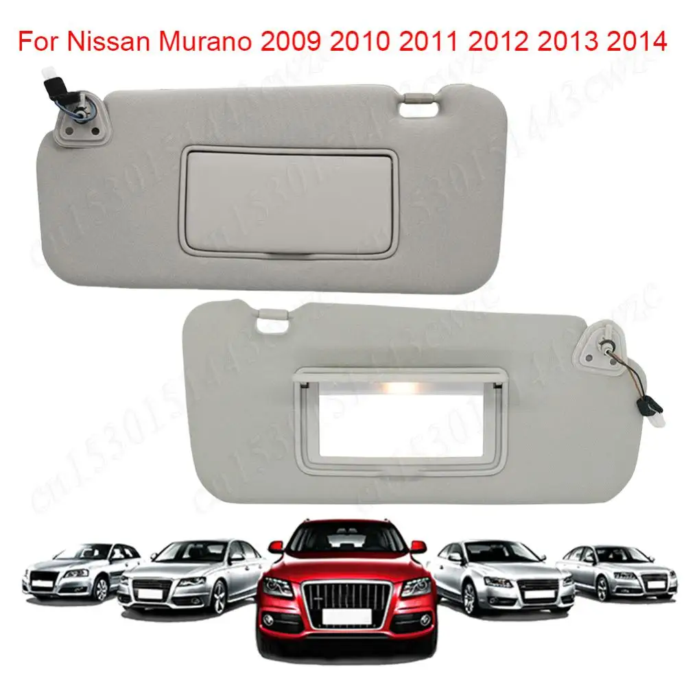 Car Sun Visor Shade with Light 96401-1AA1B/96401-1AA1A Car Interior Sun Visor Panel Car Sun Visor for Nissan Murano 2009-2014