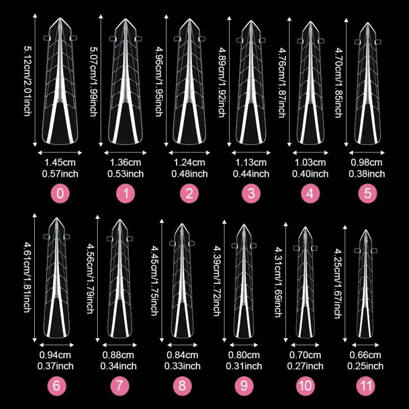 Nail System Shaping Extension Top Dual Forms Nails Mold 120pcs False Tips Quick Building UV Gel Acrylic Nail Mold Full Cover