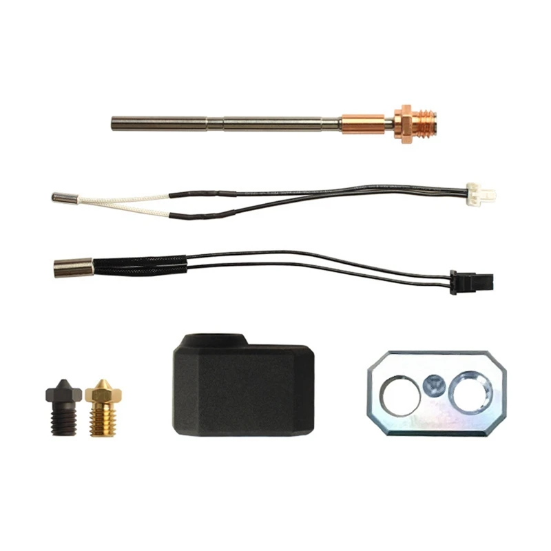 

New-For Prusa MK4 Hotend Kit With Heating Block Silicone Sleeve Split Throat Temperature Measurement Wire And Nozzles