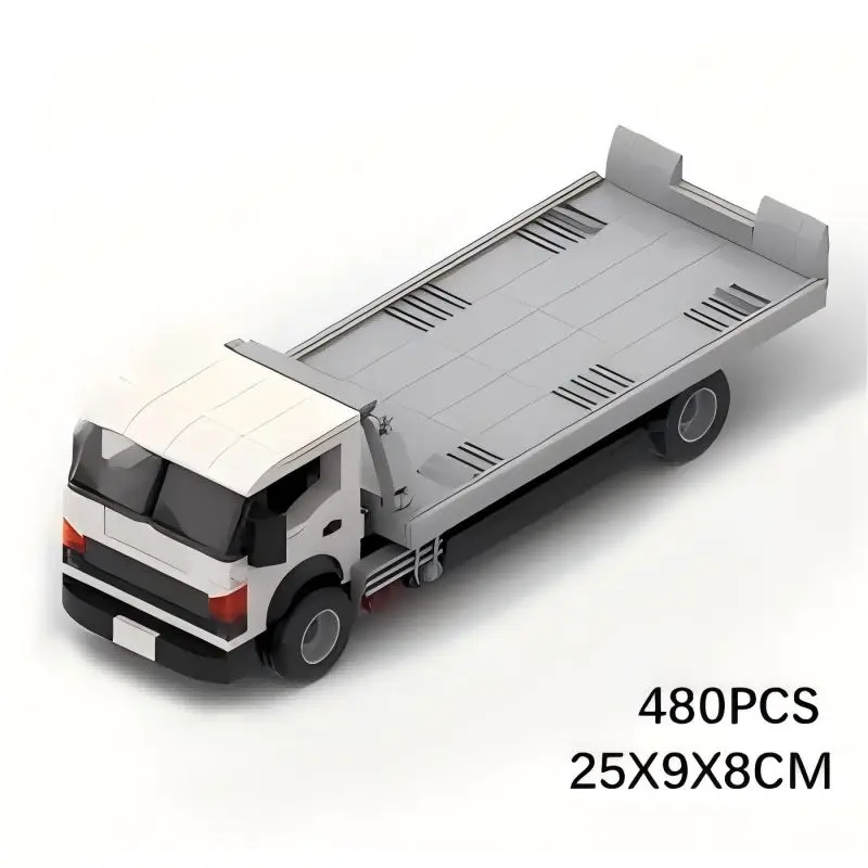 New MOC Tow Truck NISSAN Flatbed Trailer Technical Assembled Compatible Model Bricks Toy Children Sets Halloween Christmas Gift