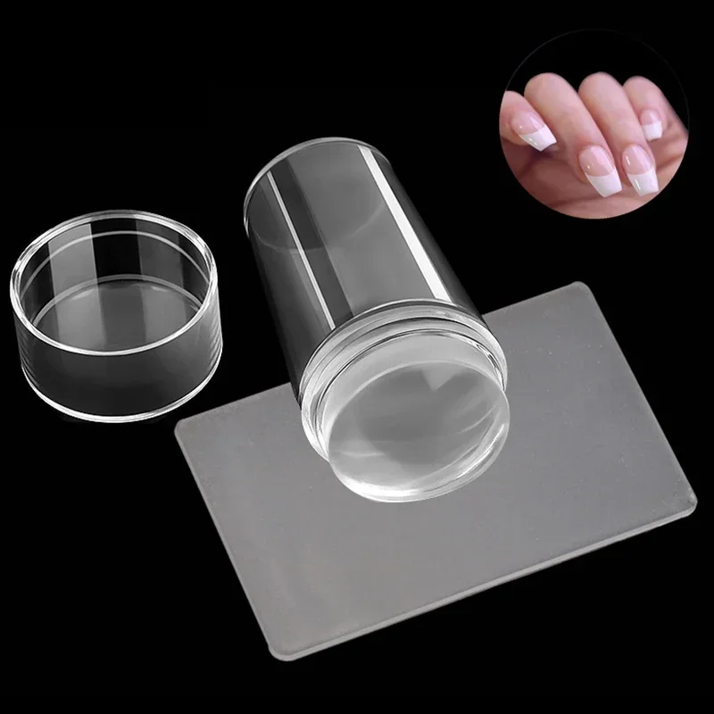 Kit de placas de estampado para decoración de uñas, placa de diseño de manicura francesa, plantilla de esmalte, sello, raspador, accesorios, herramientas