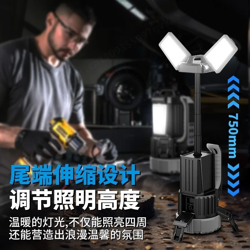 

Telescopic Bright LED Hand Searchlight Rechargeable Long Endurance Outdoor Long Distance Lamp for Patrol Camping Use