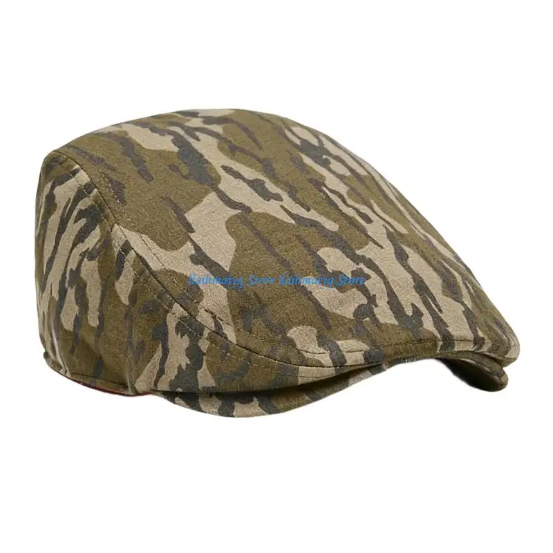 

573B Militaries Camouflages Berets Hat Soft Cotton Blend Unisex For Outdoor Activity