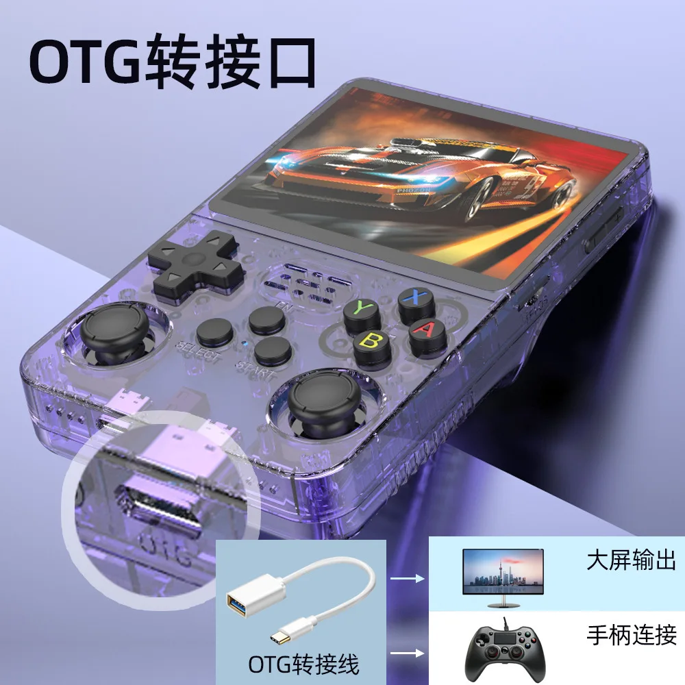 New r36s open-source handheld game console, portable retro arcade game, nostalgic 3D dual system handheld console