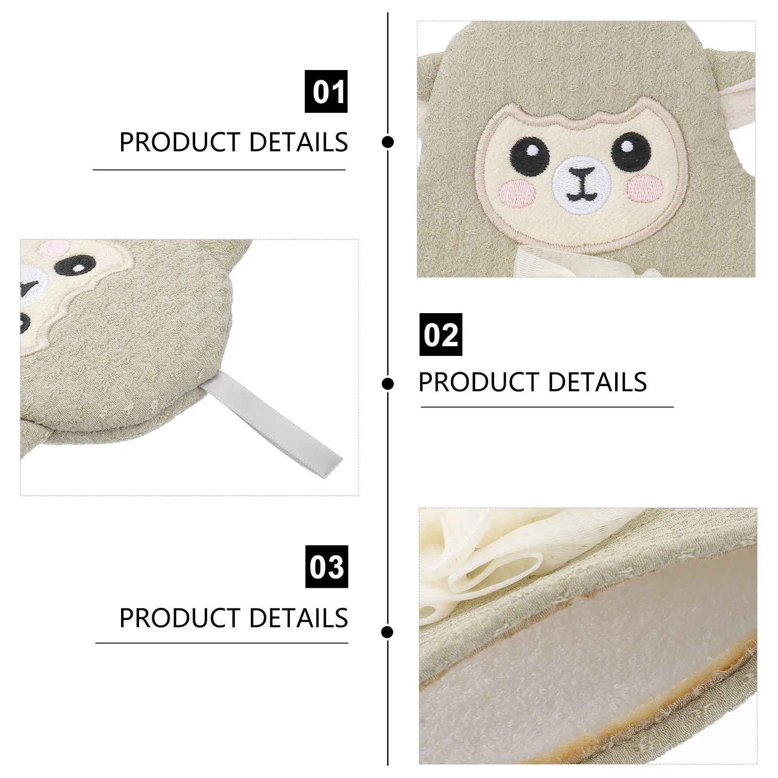 Asciugamano da bagno animale cartone animato Guanto da doccia esfoliante Asciugamani da bagno per bambini per bambini Asciugamano esfoliante per bambini