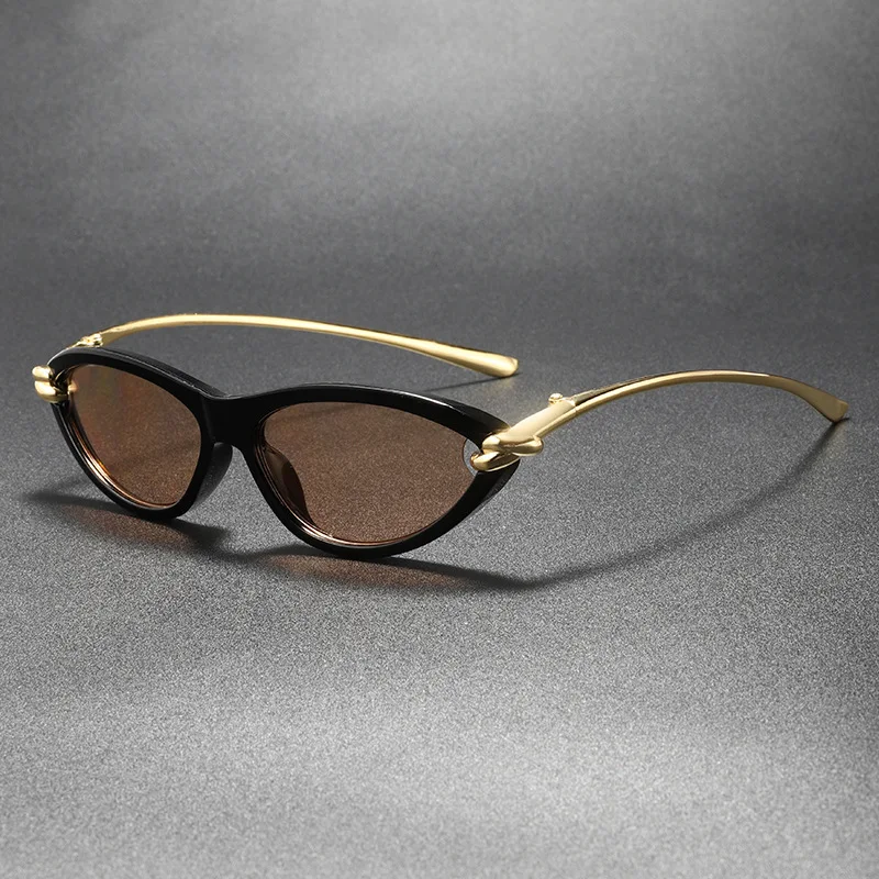 Mode Sexy Cat Eye Sonnenbrille Frauen Mode Luxus Marke Kleine Rahmen Sonnenbrille Frauen Retro Retro Leopard Print Elegante Glasse