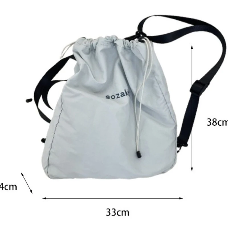 Youda Nuovo zaino in tessuto poliestere per borse da viaggio shopper unisex semplici in puro colore con motivo a lettere di grande capacità