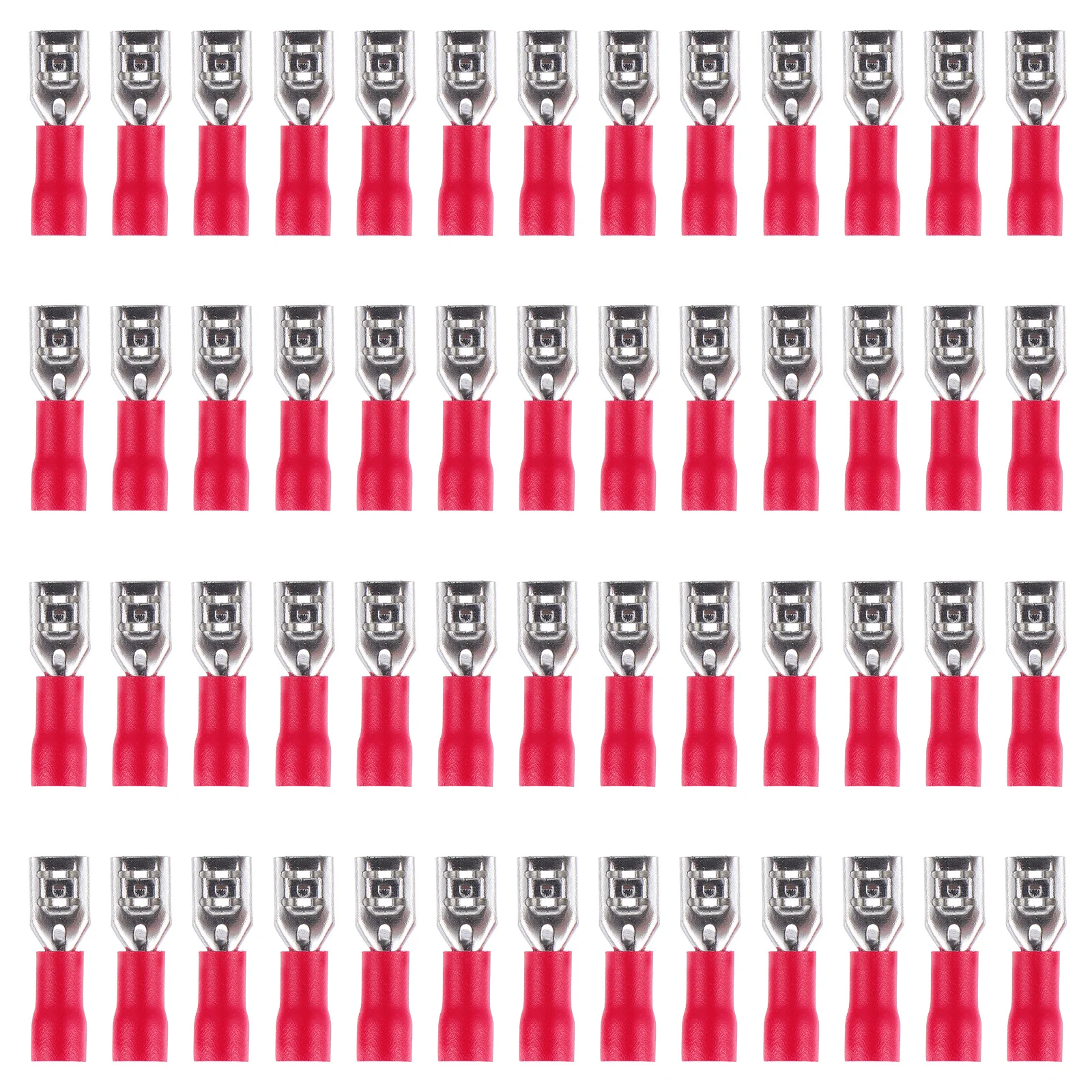 

200Pcs Cold Pressed Female Crimp Terminals Insulated Wire Spade Connector Electrical Wire Repair Insulated Terminal
