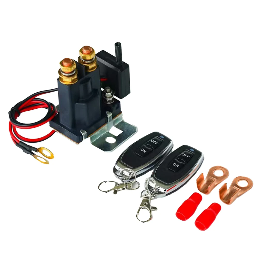 

1 Set 12V/24V Car Battery Main Switch Relay Remote Control, Auto Power Protector Battery Disconnect Cut Off Switch for Car Truck