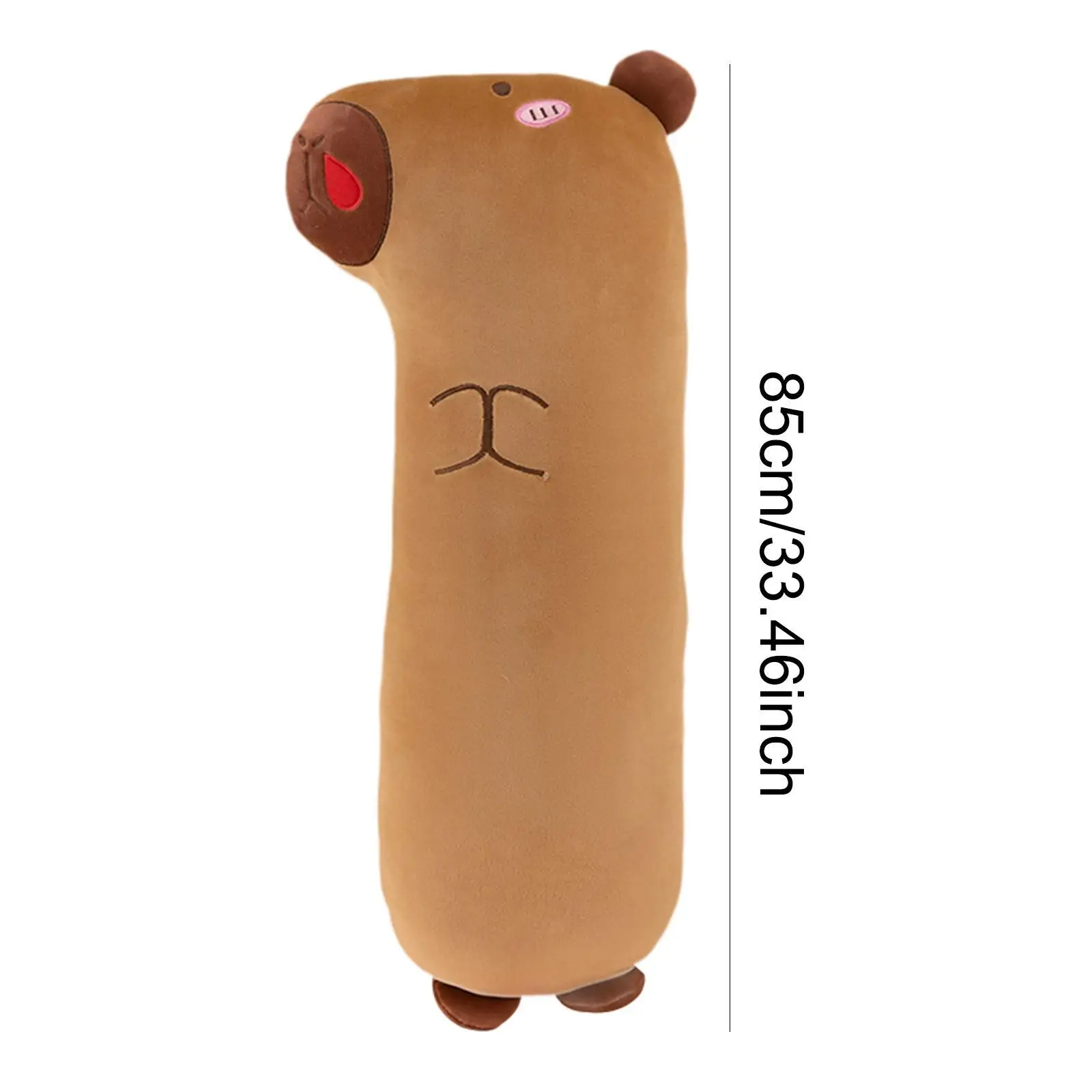 Long Capybara Plush Toy Creative Funny Soft Removable Convenient Long Cushion