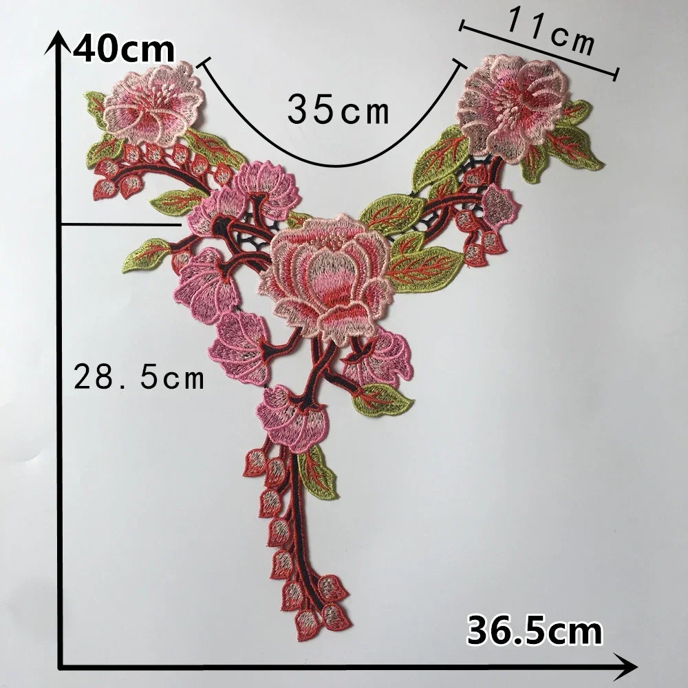 High quality Lace Fabric Flower Dress Decoration Venise Sewing Collar Embroidery Neckline Clothing Applique Craft Accessories