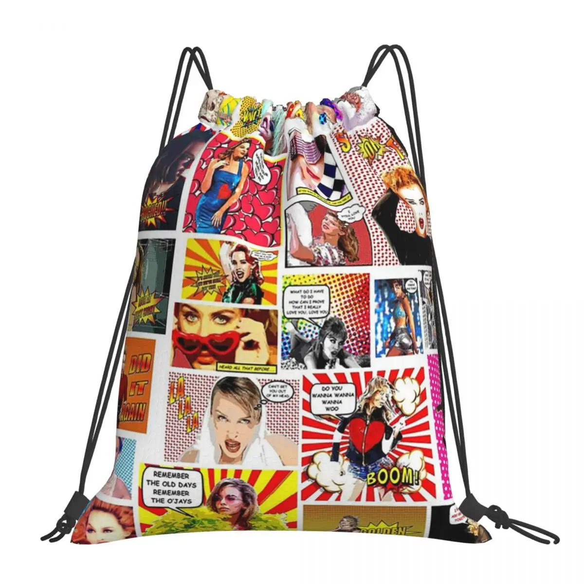 Kylie Minogue Even More Pow Wow K35 Backpacks Drawstring Bags Drawstring Bundle Pocket Storage Bag Book Bags For Travel School