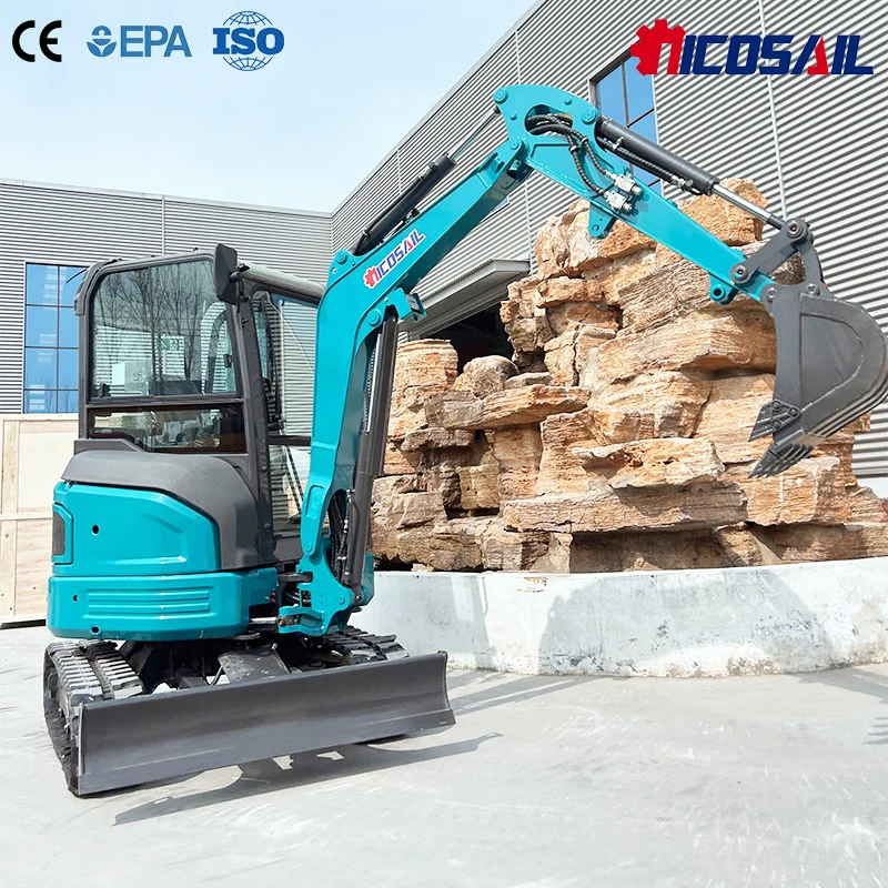 

NICOSAIL OKW35E Mini Excavator 3.5Ton Zero Tail Swing Small Digger CE Certified With Dozer