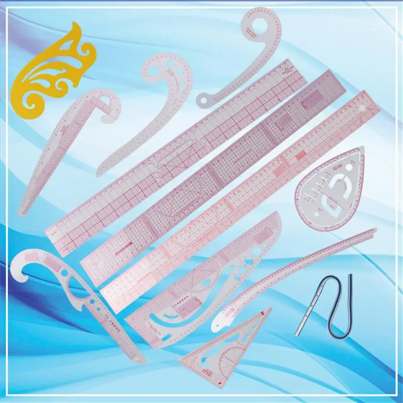 Multifunctional Sewing Tools Soft Plastic Comma Shaped Curve Ruler Styling Design Ruler French Curve  Curve Ruler