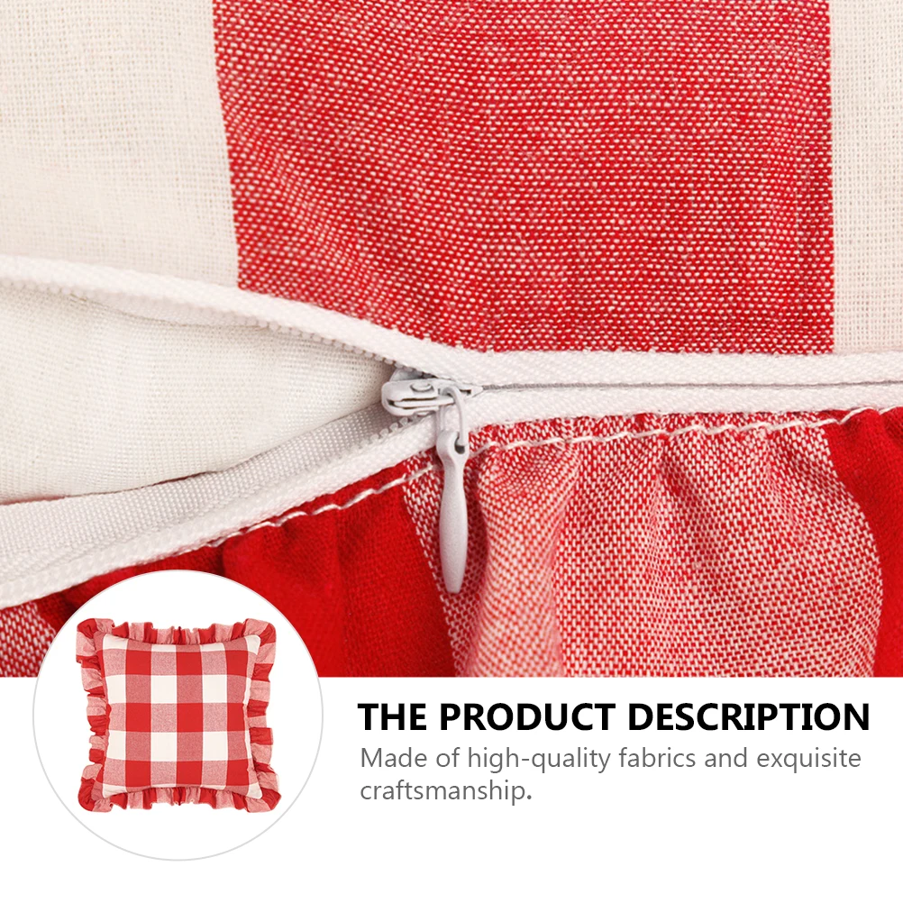 

Pillow Case Household Sofa Cover Checkered Pillowcase Polyester for Protector Office