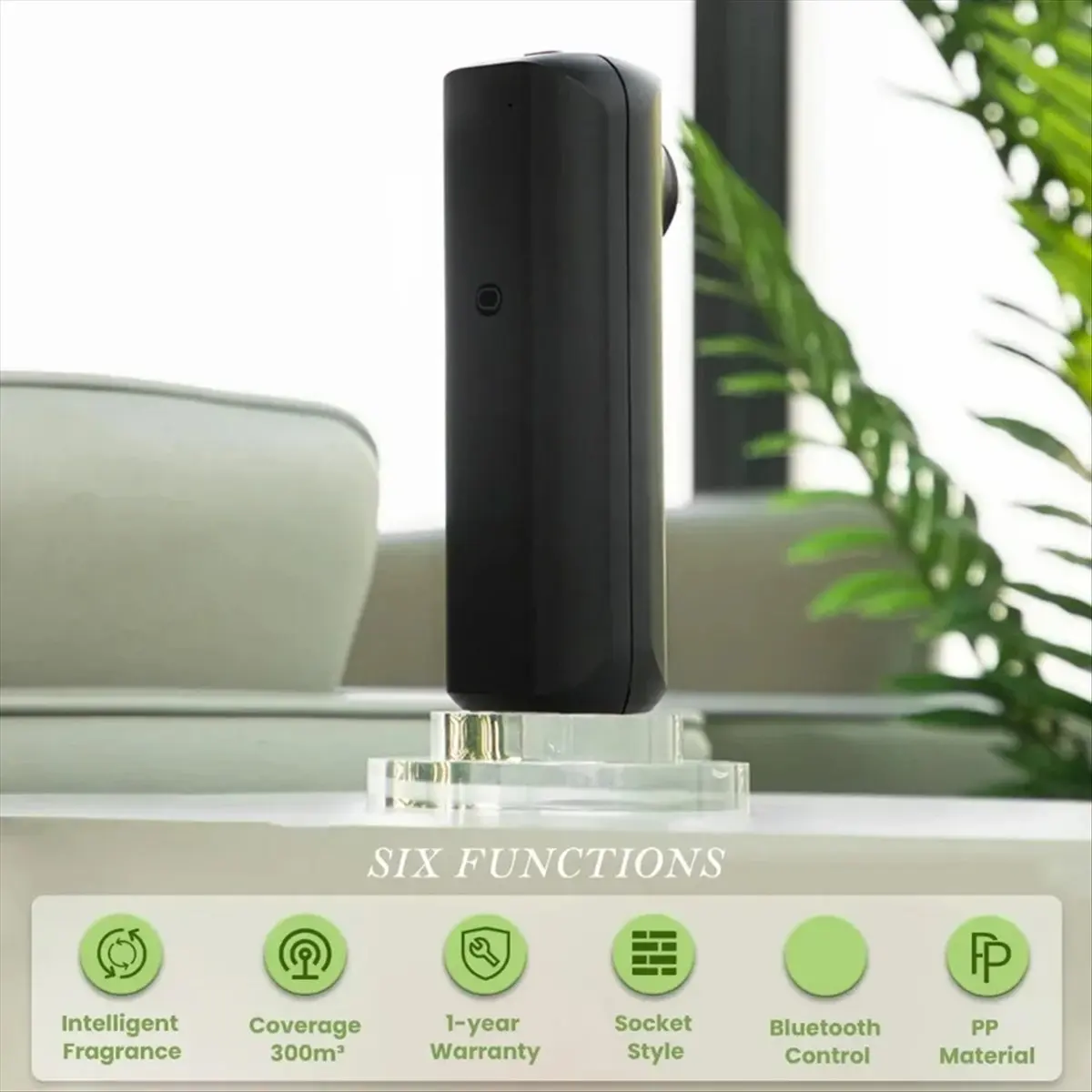 N14R Top Plug in Wall Fragrance Diffuser Waterless Flavoring Diffuser for Essential Oils Fragrance Scent Machine Black US Plug
