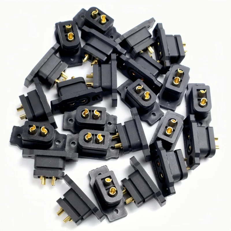 Connecteur femelle XT60E-F, 5 pièces, prise XT60, vis de montage sur panneau pour batterie au lithium FPV, drone quadrirotor RC