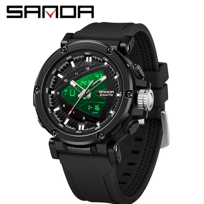 SANDA New G style Sports Military Men\'s Watch Luxury Digital Quartz Men\'s Watch 50M Waterproof Wristwatch Hot Relogios Masculino