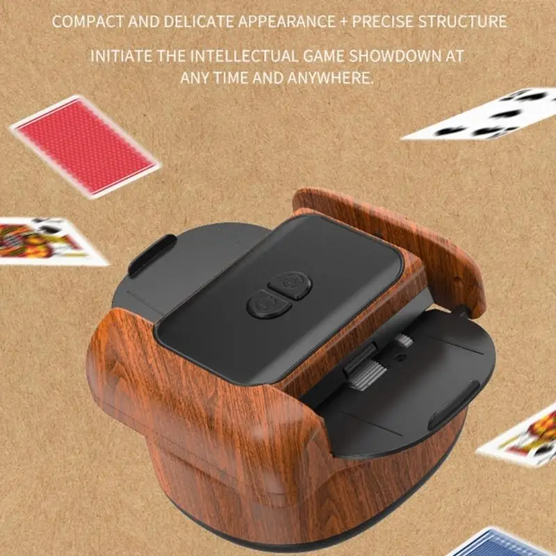 

Rechargeable Automatic Card Shuffling Machine Quiet Operations Universal Size Support For Game Rooms Family Parties 24BD