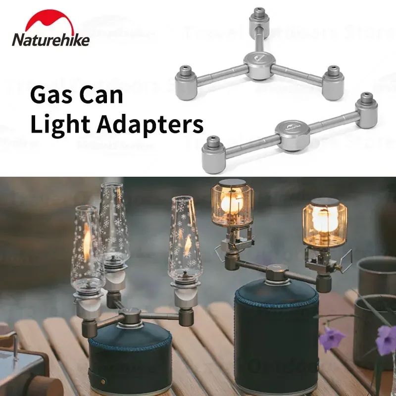 

Naturehike Camping Equipment 2/3 Gas Can Adapters Travel Ultra Light Connector Sealing Valve Stove Lamp Head