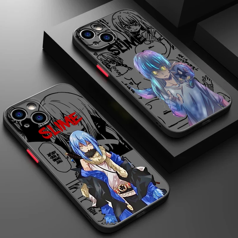 R-Rimuru T-Tempest Cool Anime Frosted Translucent For Apple iPhone 15 14 13 12 11 XS XR X 8 7 SE Pro Max Plus Mini Back