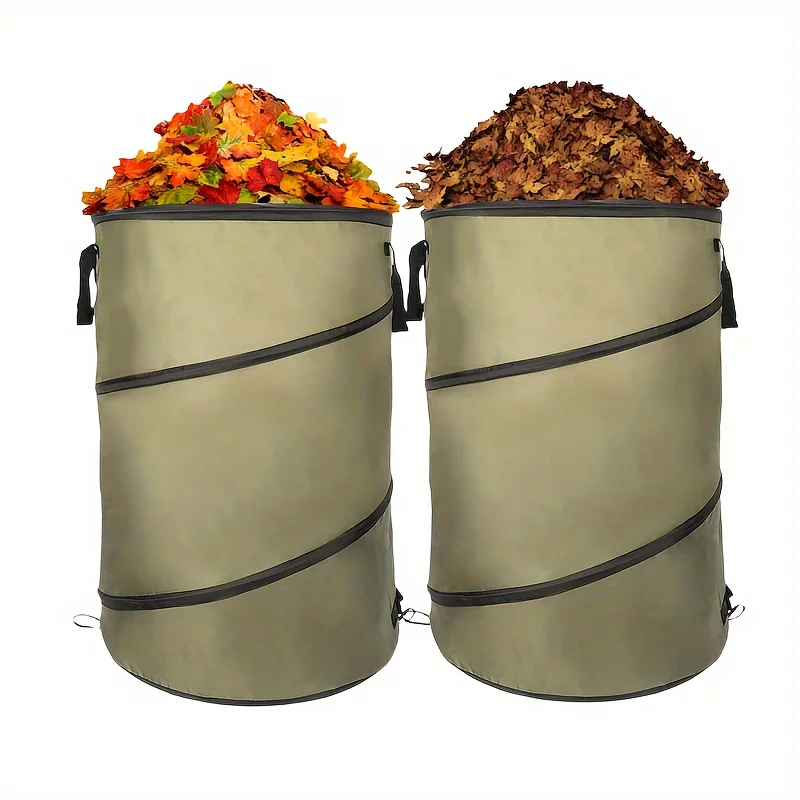 

2 Pcs Portable Waterproof Trash Can - 30 Gallon, Folding, Oxford Bag, Ideal for Outdoor Camping, Car, and Home Storage