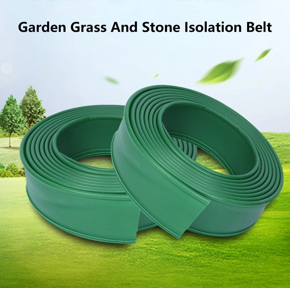 10/5MGreen Belt Plants Outdoor Lawn Edging Strip Flexible Gardening Isolation Path Barrier Plastic Grass Fence Protective Border