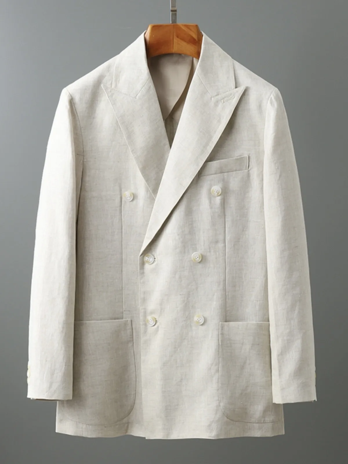 

Large Size Men's Casual Linen-Like Suit Jaet Breathable Vintage Commute Spring Summer Thin Single Outerwear Trendy