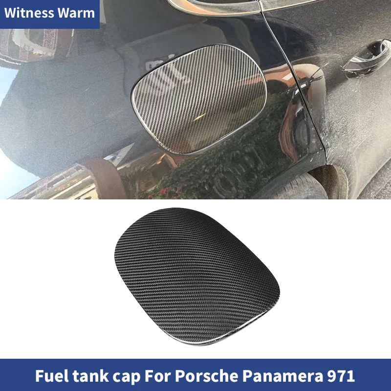 Dry Carbon Fiber Car Fuel Tank Cap Door Trim Cover Gas Cap For Porsche Panamera 971 2017-UP