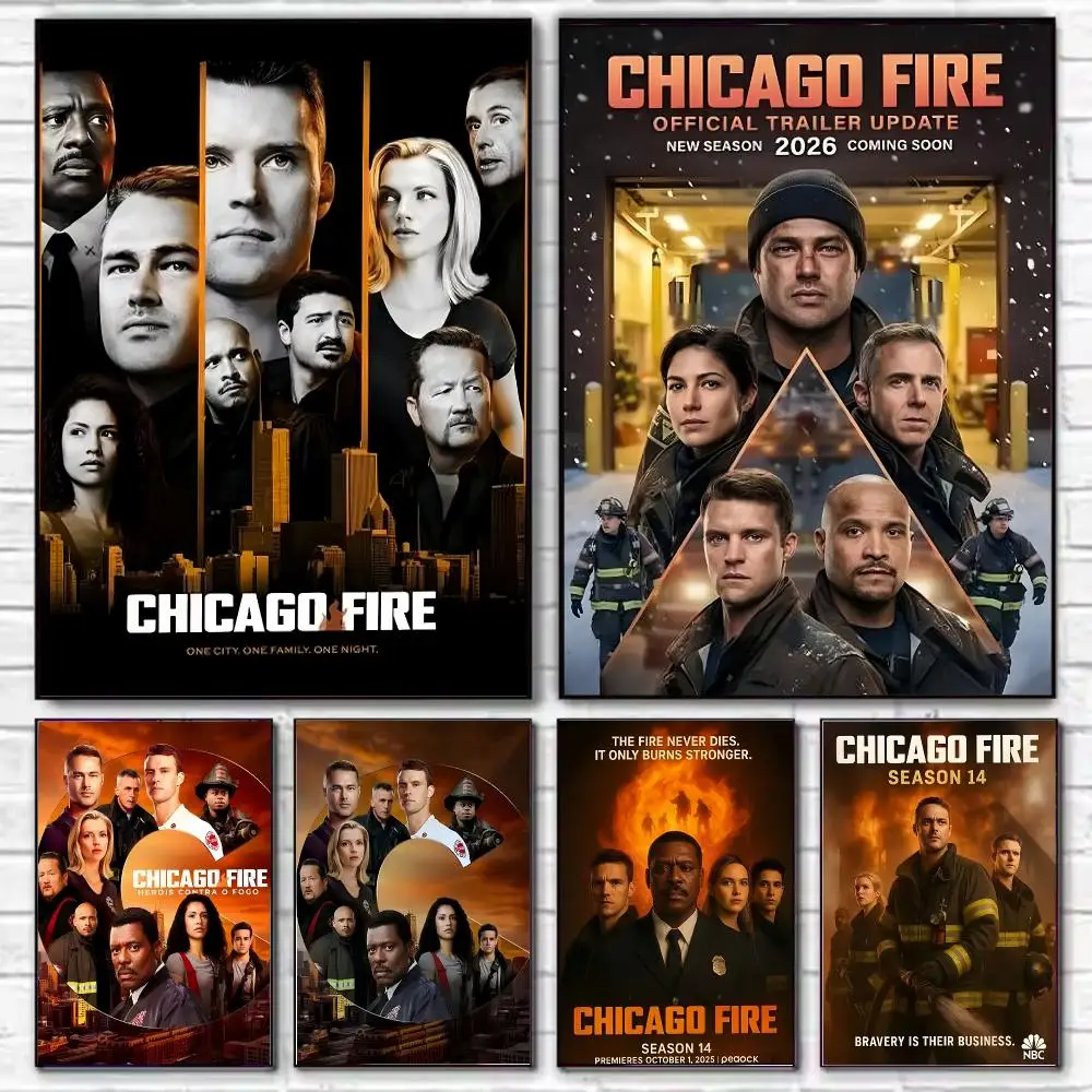 TV Series Chicago Fire Poster Stylish Wall Art Print for Living Room Bedroom Study Office Café Home Decor Modern Gift