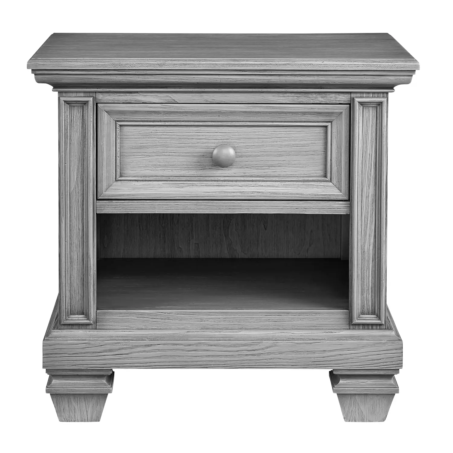 Mesita de noche Richmond, gris cepillado