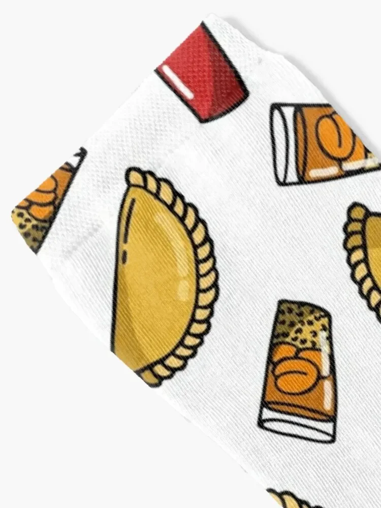 Empanada. terremoto (chilean traditional drink). mote con huesillo. traditional Chilean summer-time non-alcoholic drink Socks