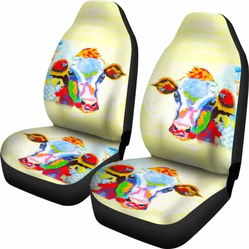 Car Seat Covers Cow Lovers 11 144730,Pack of 2 Universal Front Seat Protective Cover