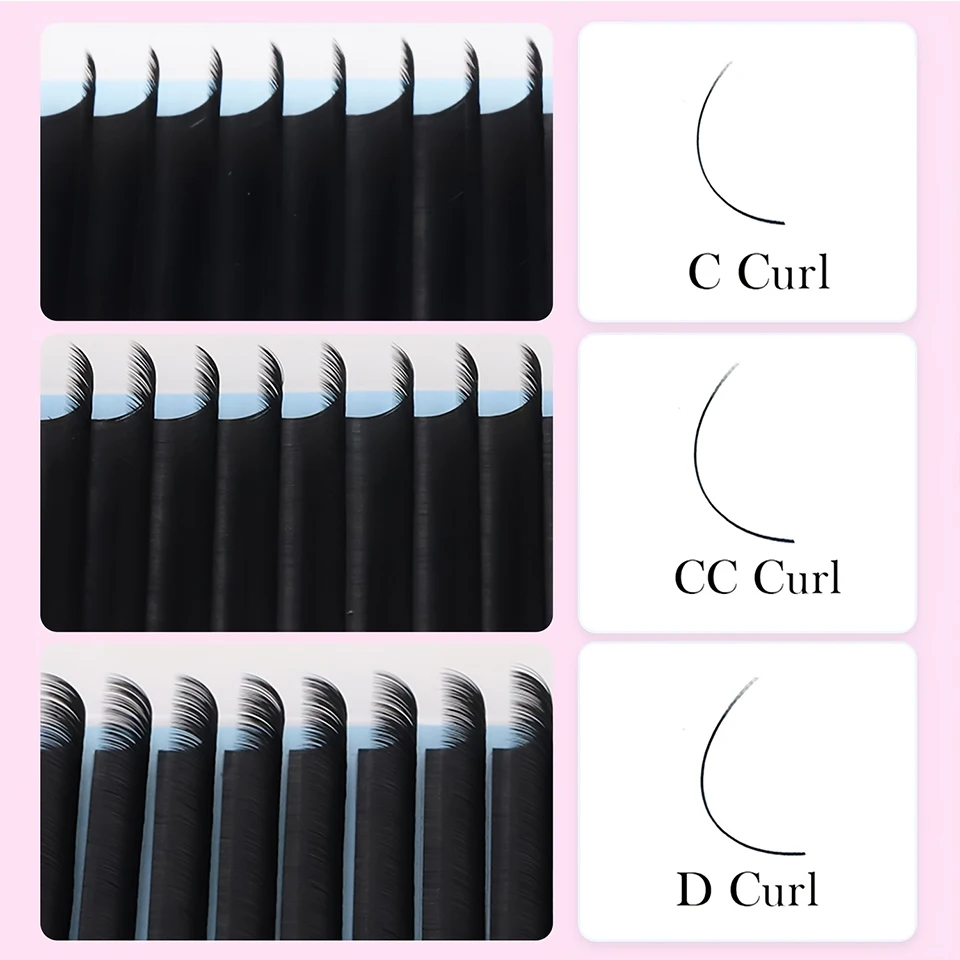 AGUUD 16rows Korea Silk False Mink Eyelash Extension Matte Black Natural Soft Individual Eyelash Russian Volume Eyelashes Cilios
