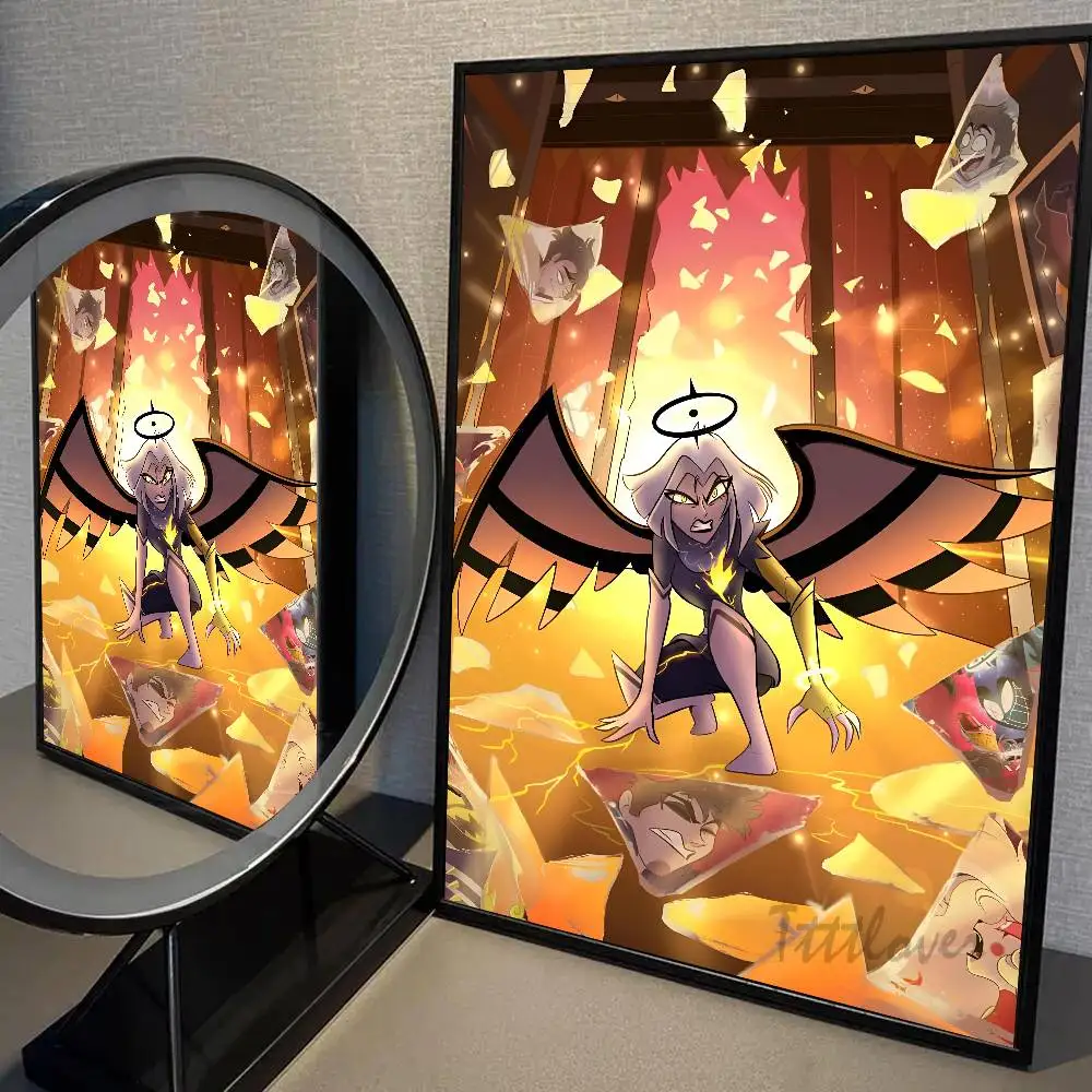 Anime Lute H-hazbin Hotel Poster Hochwertige Selbstklebende Wandkunst Dekorationen Farbdrucke Klebend – Detail 14
