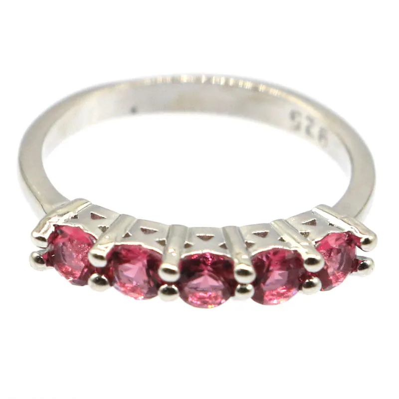 2.5g Real 925 Solid Sterling Silver Customized Ringss Iolite Raspbery Rhodolite Garnet Green Tsavorite Garnet Emerald Many Sizes