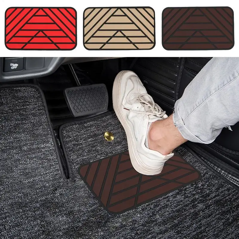 Car Main Driver Heel Pad Auto Brake Foot Pedal Floor Mat Anti-slip Wear-resistant PVC Footrest Plate Heel Pad For Car Driving