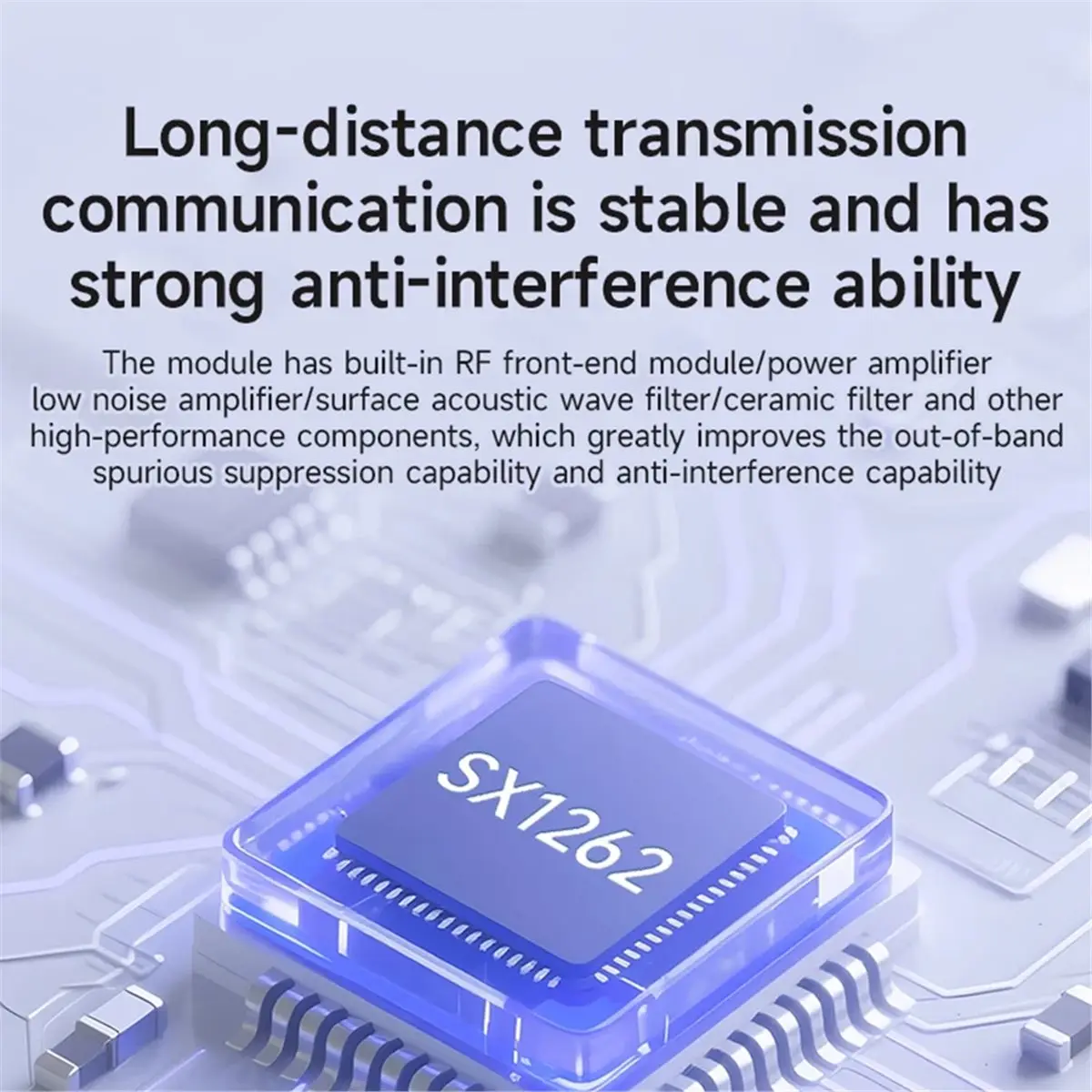 AAAE  SX1262 LoRa Spread Spectrum E22P Series Wireless Module Built-in PA++ ESD Protection 30dBm12KM SPI 868MHz