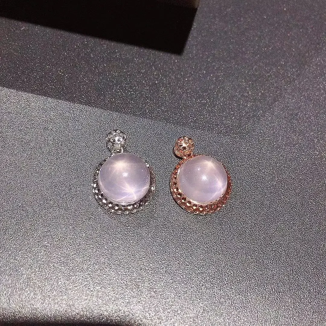 Total 8ct Natural Rose Quartz Pendant 10mm*10mm Rose Quartz Necklace Pendant for Daily Wear 925 Silver Rose Quartz Jewelry