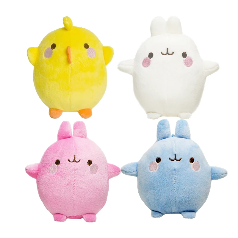 New 12cm Genuine Molang Plush Stuffed Toys Rabbit Cartoon Anime Soft Dolls Piu Piu Kawaii Keychain Pendant Baby Birthday Gifts