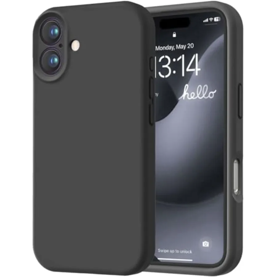 

Designed for iPhone 16 Case, Premium Silicone with [Soft Anti-Scratch Microfiber Lining] Shockproof Protective Phone Case for M