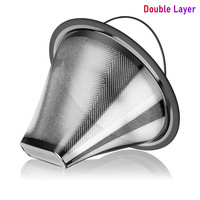 For MOCCAMASTER KBGV & KBT Models Coffee Maker Single/Double Layer Espresso Coffee Filter Reusable Stainless Steel Coffee Filter