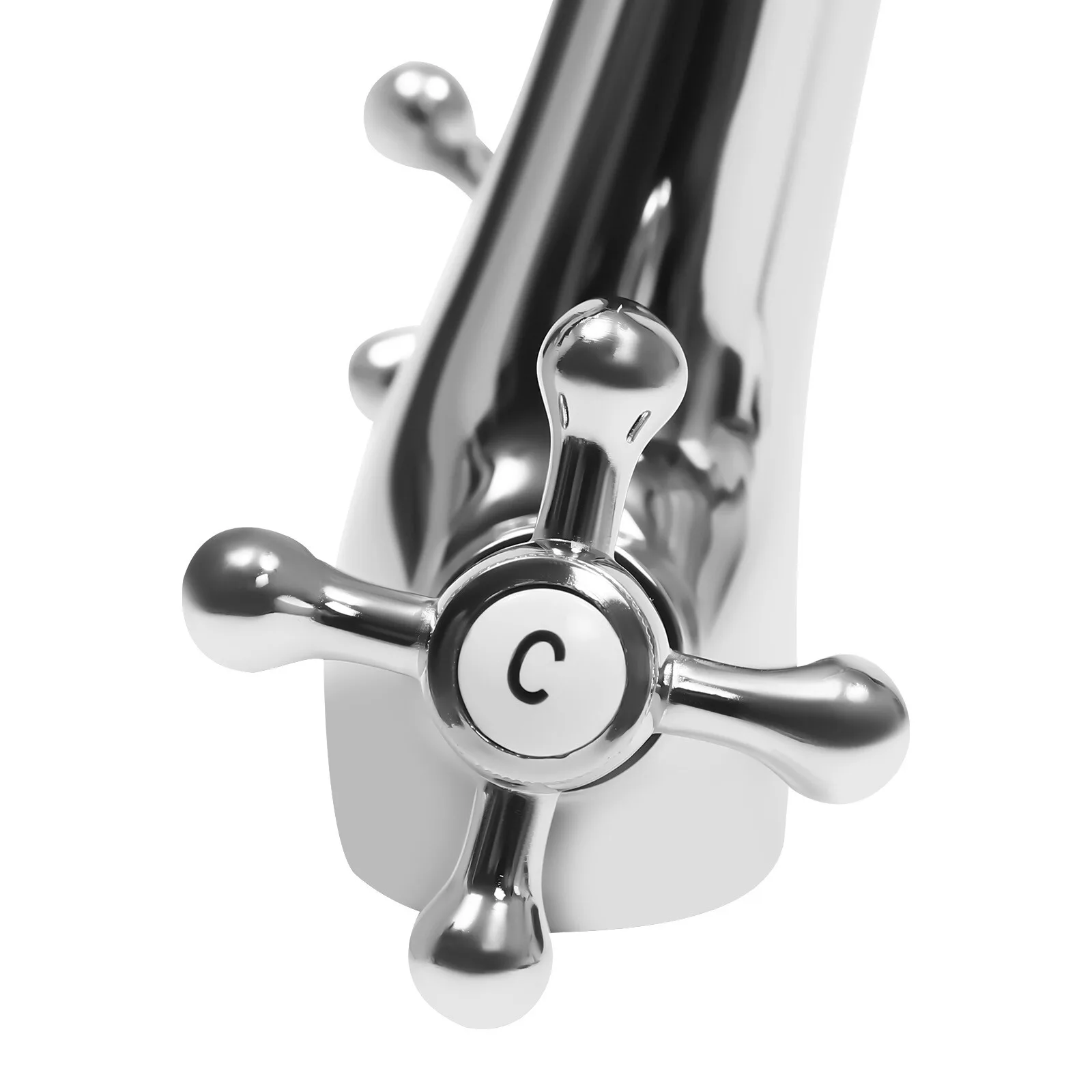 Серебряный дракон в форме двух ручек с одним отверстием, смеситель для раковины в ванной комнате, смеситель для палубы