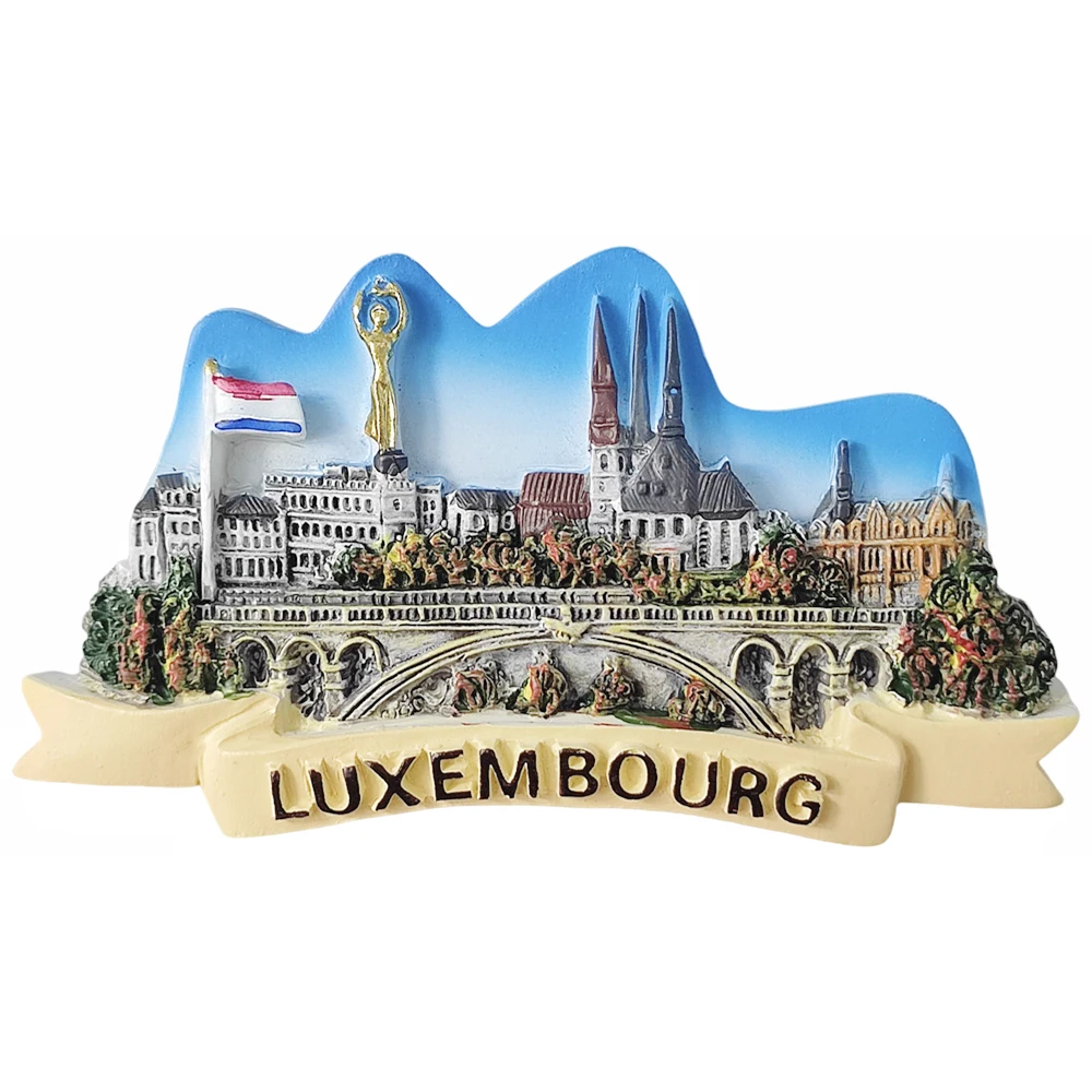 3D Luxemburg Kühlschrankmagnet Geschenk Souvenir Harz Kühlschrank Magnetaufkleber Sammlung Heimdekoration