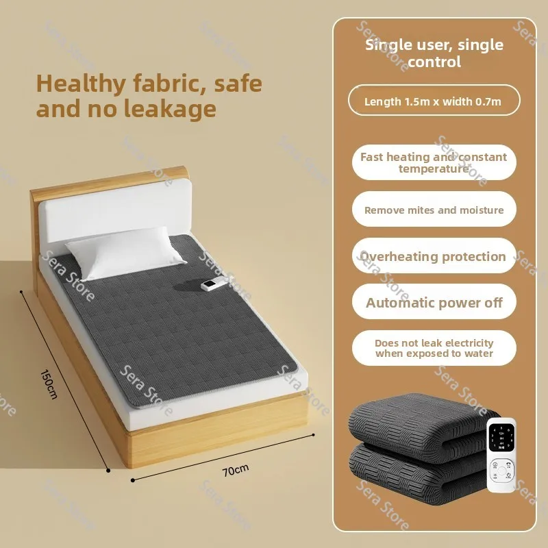 Electric blanket double control temperature regulation single electric mattress