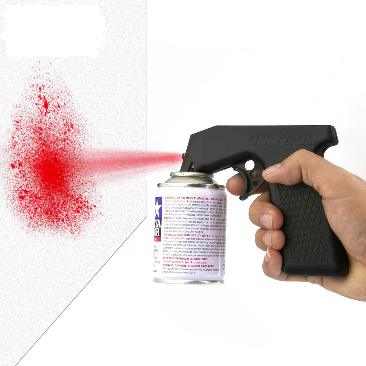 Tamiya Spray Can Trigger Gun - Ergonomic Full Grip Handle - Professional Painting Tool for Models, RC Cars Reduces Hand Fatigue,