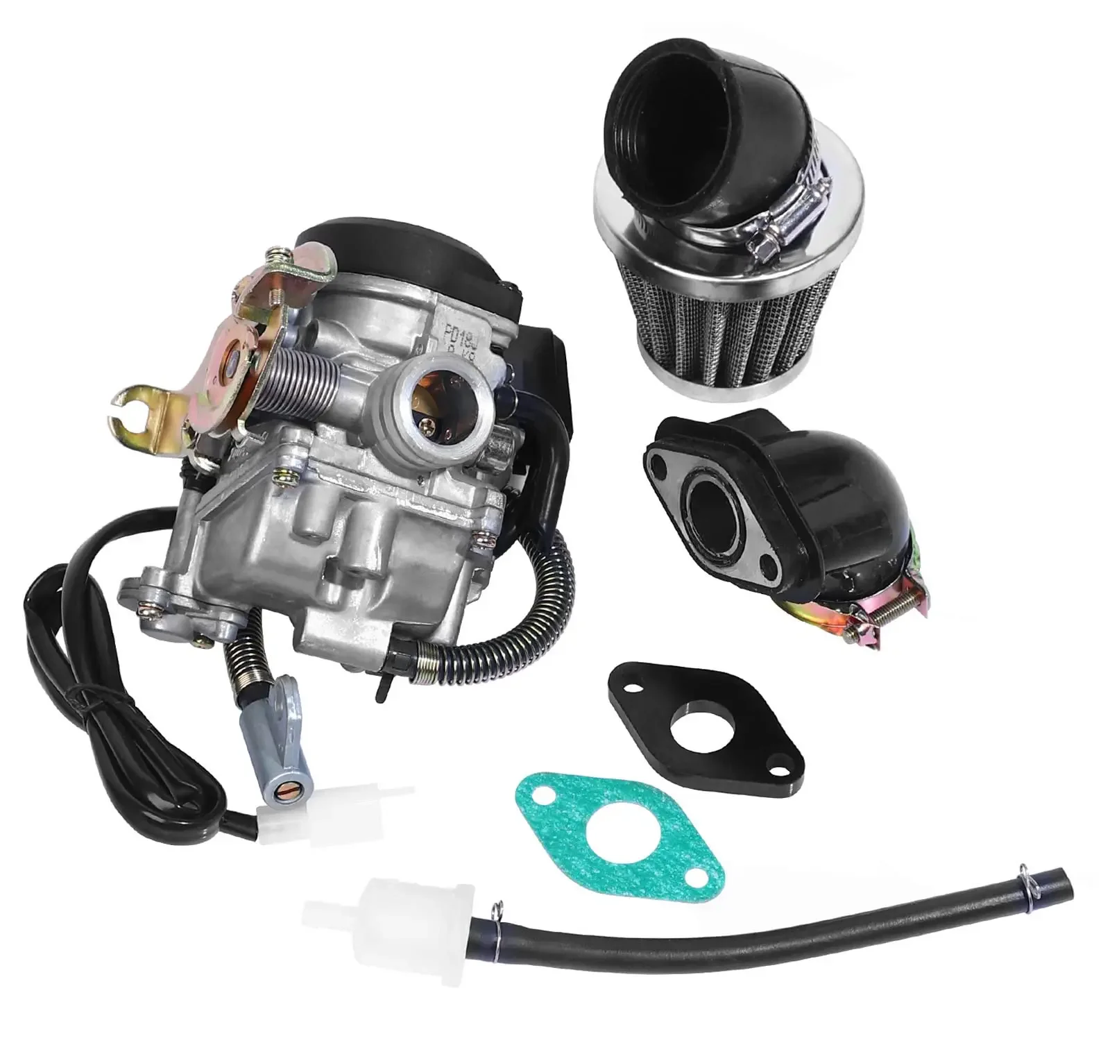 

GY6 Carburetor for 49CC 50CC 139QMB 4 Stroke Scooter ATV Taotao Engine 18mm Carb + Intake Manifold Air Filter
