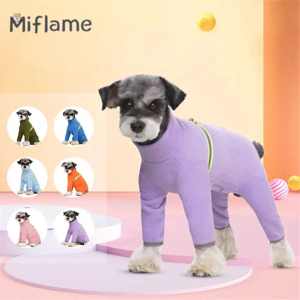 

Miflame Autumn Winter Dog Costume Teddy Bichon Yorkies Thickened Warm Small Dogs Clothes Long-Sleeved Polar Fleece Puppy Sweater