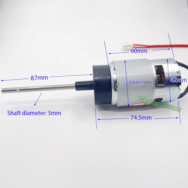 Micro Small RS-755 Motor DC 12V 12.5V 7000RPM Large Torque Long Shaft DIY Electric Fishing Boat Engine